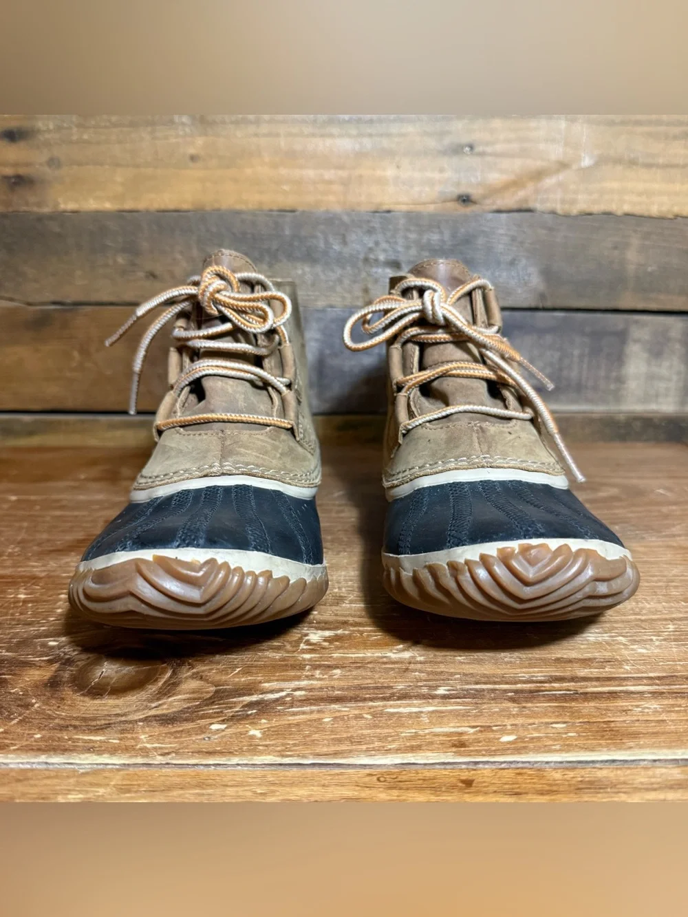 Sorel Womens Out N About Waterproof Duck Boot Size 9.5 Brown Leather NL2133-286
